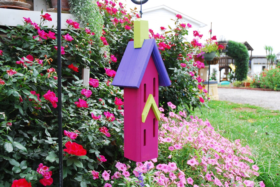 Butterfly House Hanging Butterfly House Painted Butterfly Etsy