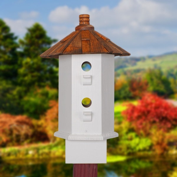 Song Birdhouse Shake Roof and White Bird House