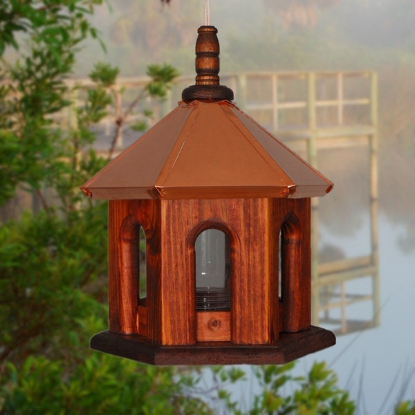 Bird Feeder, Copper Birdfeeder, Hanging Bird Feeder, Rustic Bird Feeder, Gift's for Christmas