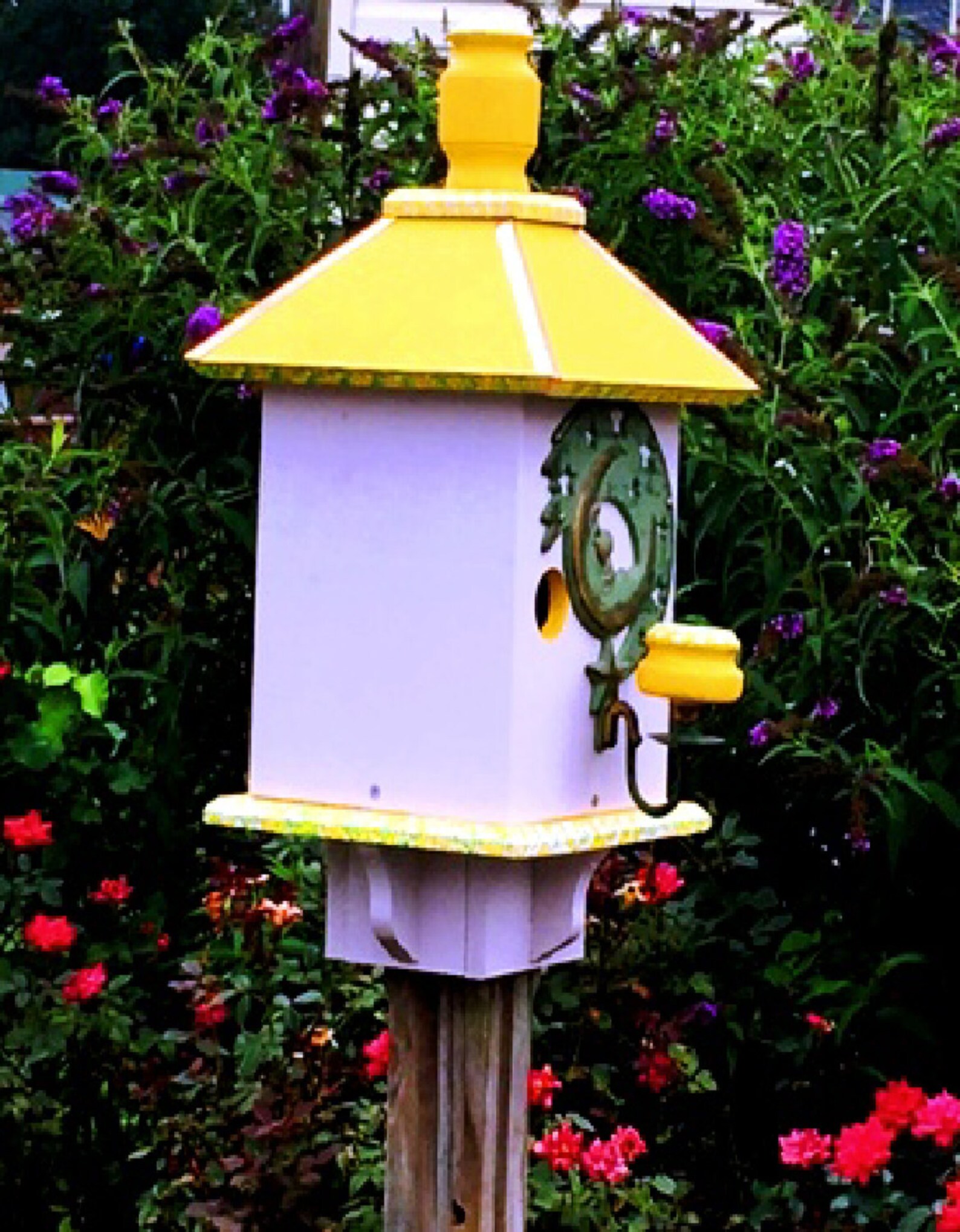 Large Birdhouse Whimsical Bird House Handcrafted Bird House Etsy