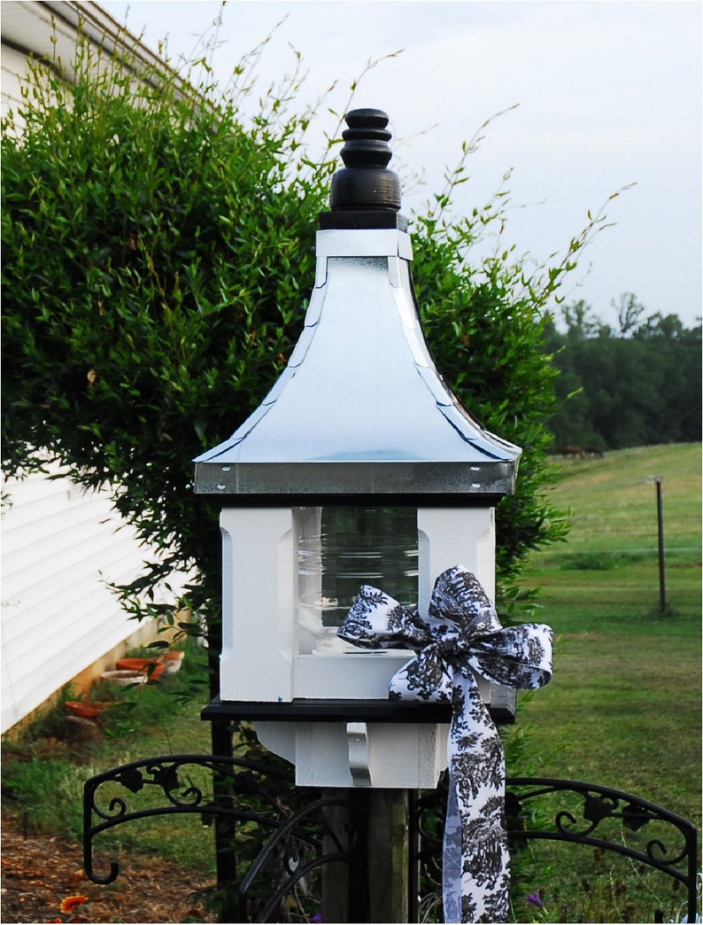 Bird Feeder Tin Bird Feeder Handcrafted Large Feeder Pagoda Etsy