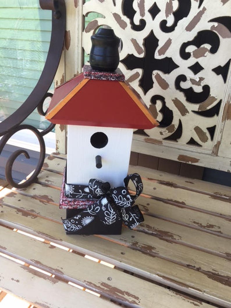 Song Bird House Birdhouses Red Bird Houses Etsy