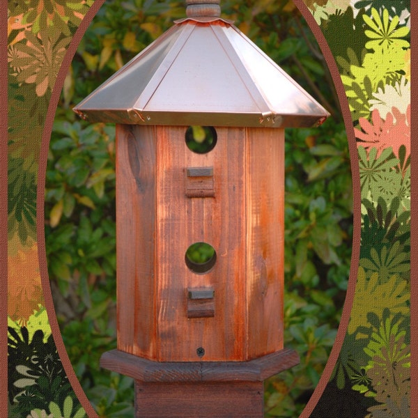 Song Birdhouse Copper and Stain