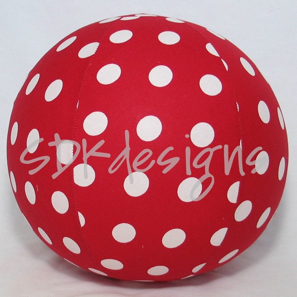 Balloon Ball - Large Red polka dots fabric -  as seen with Michelle Obama on Parenting.com