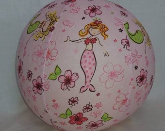 Fabric Balloon Ball TOY - Pink Mermaid and flowers