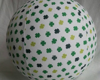 Balloon Ball - St Patricks lucky 4 leaf clover green Fabric