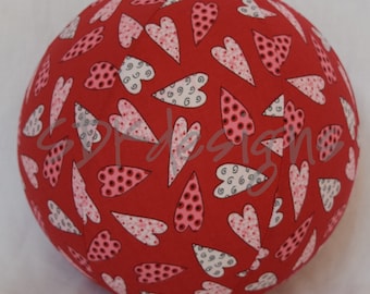 Ready to Ship Balloon Ball - Red Skinny Fun Filled Hearts - Great kids gift as seen with Michelle Obama on Parenting.com