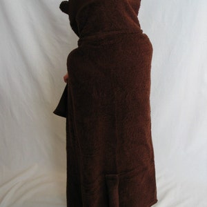 Brown Monkey Hooded Bath Towel For Infant Toddler or Children image 2