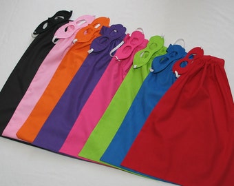 Super Hero Cape  - Plain, no symbol - you choose the color - NO MASK - Other choices in shop.