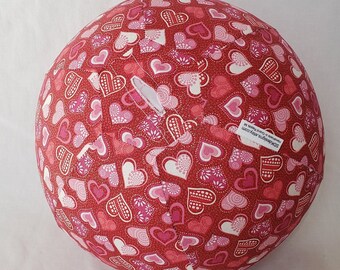 Fabric Balloon Ball TOY - I Love you Hearts  - Great KIDS gift/decor/party favor