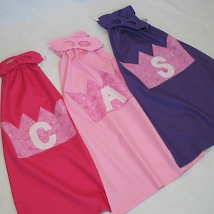 PERSONALIZED Little SUPER hero Princess CAPE with / and Mask