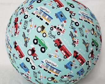 Balloon Ball TOY - beep honk wheels vehicles- train, monster truck, tractor, firetruck, ambulance, police