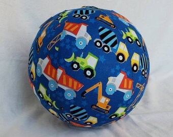 Balloon Ball toy - construction vehicle fabric