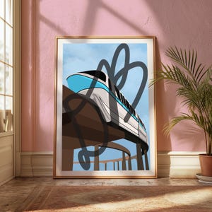 Monorail Teal - MY RIDE'S HERE Digital Download 8x10 Print