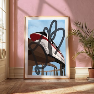 Monorail Red - MY RIDE'S HERE Digital Download 8x10 Print