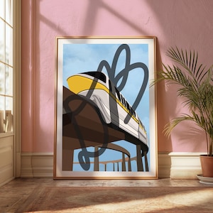 Monorail Yellow - MY RIDE'S HERE Digital Download 8x10 Print