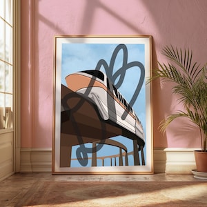 Monorail Peach - MY RIDE'S HERE Digital Download 8x10 Print