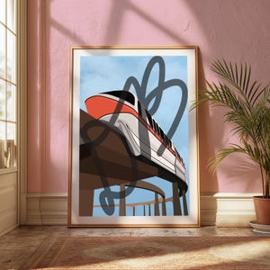 Monorail Coral - MY RIDE'S HERE Digital Download 8x10 Print