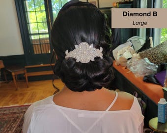 Peineta de los años 20 - Tocado Art Decó vintage - Accesorio para el cabello de novia - Elegante tocado con joyas para bodas o eventos nocturnos