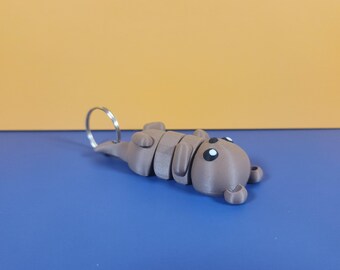 Articulated Cute Otter Keychain - Flexi Gift, Fidget Toy, PLA. Cute animal keychain mini. Back to School Gift. River Otter