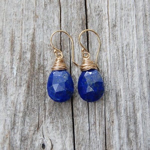 Lapis Teardrop Earrings image 5