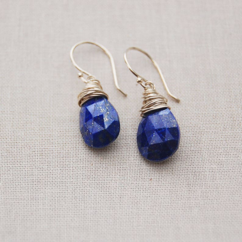 Lapis Teardrop Earrings image 4