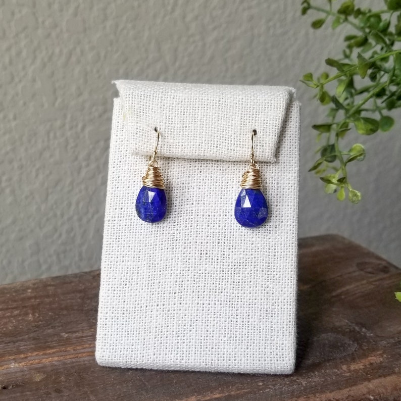 Lapis Teardrop Earrings image 7