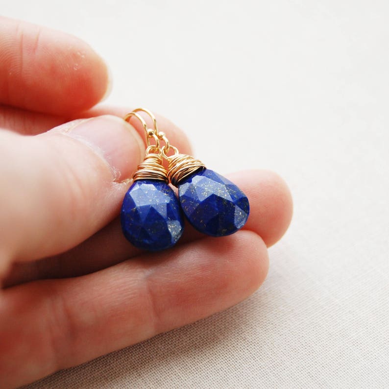 Lapis Teardrop Earrings image 6