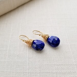 Lapis Teardrop Earrings image 8