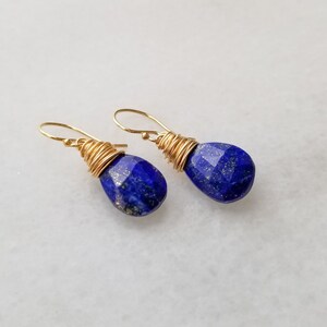 Lapis Teardrop Earrings image 3