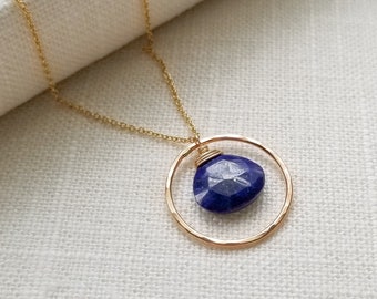 Lapis Halo Necklace