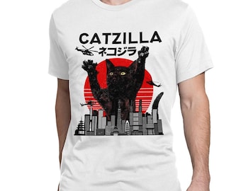 Catzilla Monster Cat Funny T-Shirt, Men's Women's Sizes (CAT-899989)