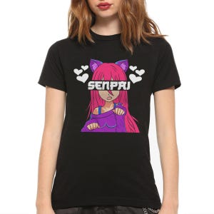 Senpai Anime Girl T-Shirt, Men&#39;s Women&#39;s Sizes