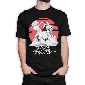 T-shirt Samurai Champloo Mugen Jin e Fuu, taglie da uomo a donna
