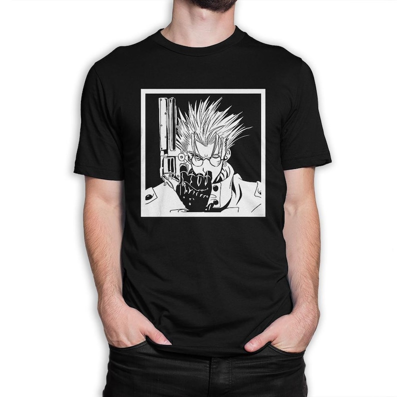 Maglietta Uomo Definite MysMen's Vash The Stampede Trigun - T-Shirt In Cotone 100% Con Stampa Art Design - Girocollo E Maniche Corte