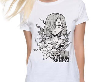 Senpai Girl Manga T-Shirt, Men's Women's Sizes (AHE-656924)