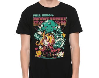 Fullmetal Alchemist Kawaii Cats T-Shirt, Men's Women's Sizes (CAT-189830)