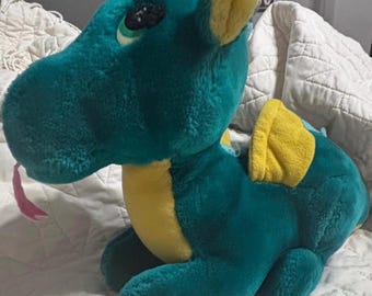 Vintage 1987 collectible "Puff the Magic Dragon" plush toy