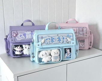 Pastel Ita Bag Backpack Cute Plush Kawaii Anime Ita Carry Bag Everyday School tote Japanese Style Fashion