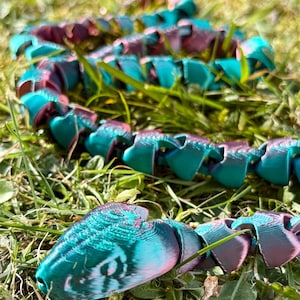 Articulated Snake Fidget Toy - 3D Printed Stress Relief Desk Toy for ADHD and Reptile Lovers