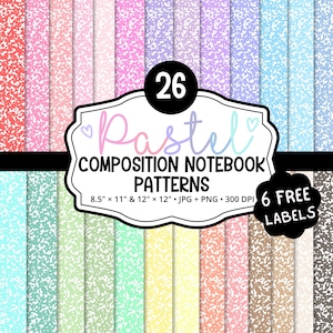 Pastelkleurige schriftpatronen, digitaal schriftpapier, pastelkleurige schriftomslag, schriftetiketten, pastel