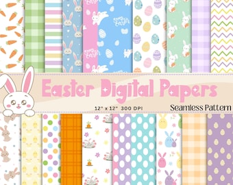 Easter Digital Paper | Pastel Easter Digital Papers | Easter Patterns ...