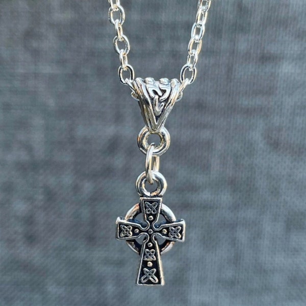 Celtic Cross Necklace. Irish Jewelry.