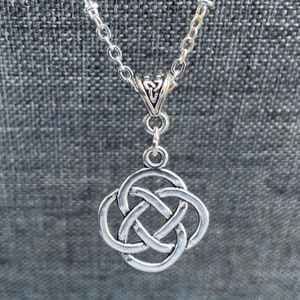 Celtic Knotwork Shield Pendant. Irish Necklace.