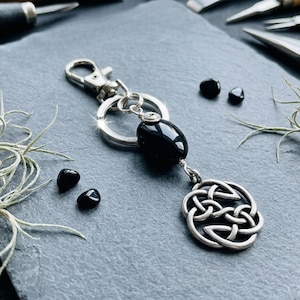 Celtic Dara Knot Tassel key chain. Irish Handbag Dangle.