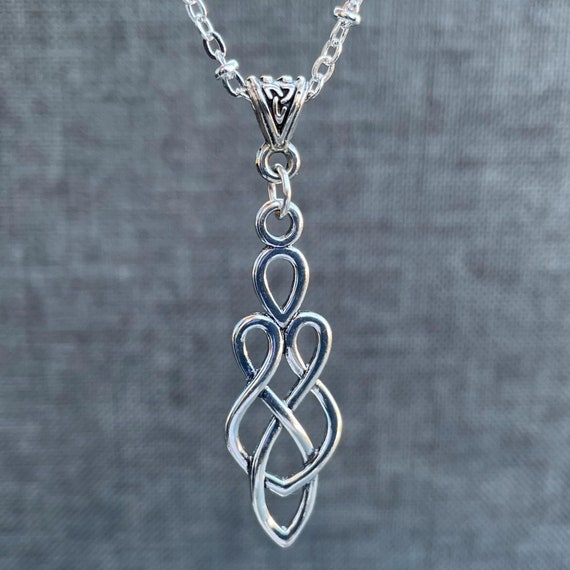 Sterlng Slver & 10K Claddagh And Celtc Knot Pendant By Keth Jack