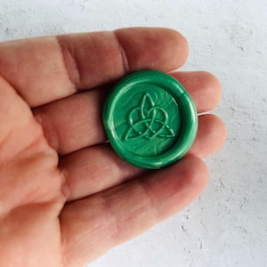 Sellos de lacre personalizados con el nudo celta de la hermana. Pegatinas de lacre hechas a mano. Sellos autoadhesivos para invitaciones de boda. Prefabricados.