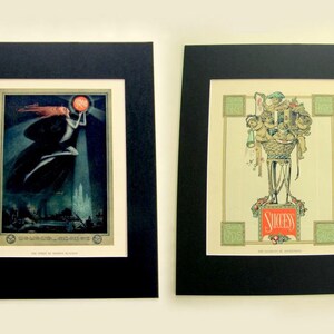 Roaring 20s Art Deco Litho Prints with Mat: Vintage Ads, Spirit of Modern Business & Success Elements of Advertising image 3