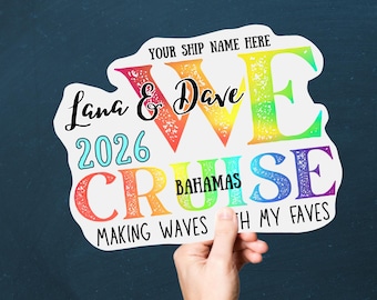 Fun Personalized Cruise cabin Door Magnet: Family matching magnet decorations