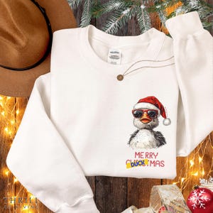 Funny Merry DUCKmas sweater - Unisex Casual Pullover, Christmas Farm Life, Off-road sweatshirt